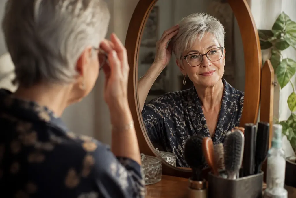 Coupe de cheveux femme 60 ans avec lunettes : astuces pour cheveux fins