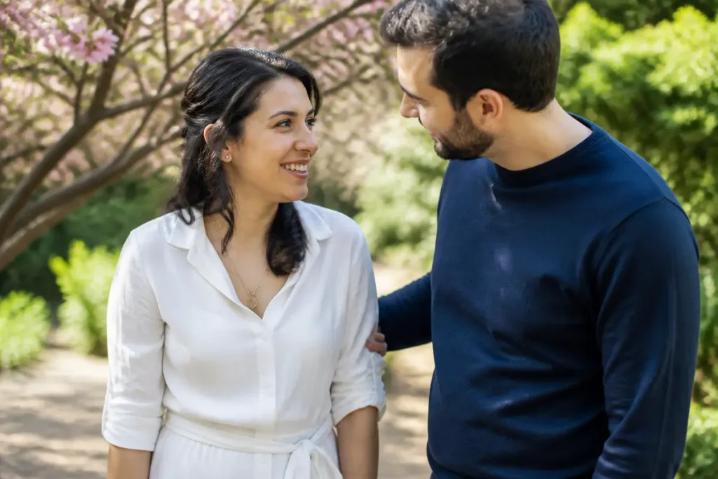 Un homme qui touche le bras d’une femme : que signifie-t-il ?