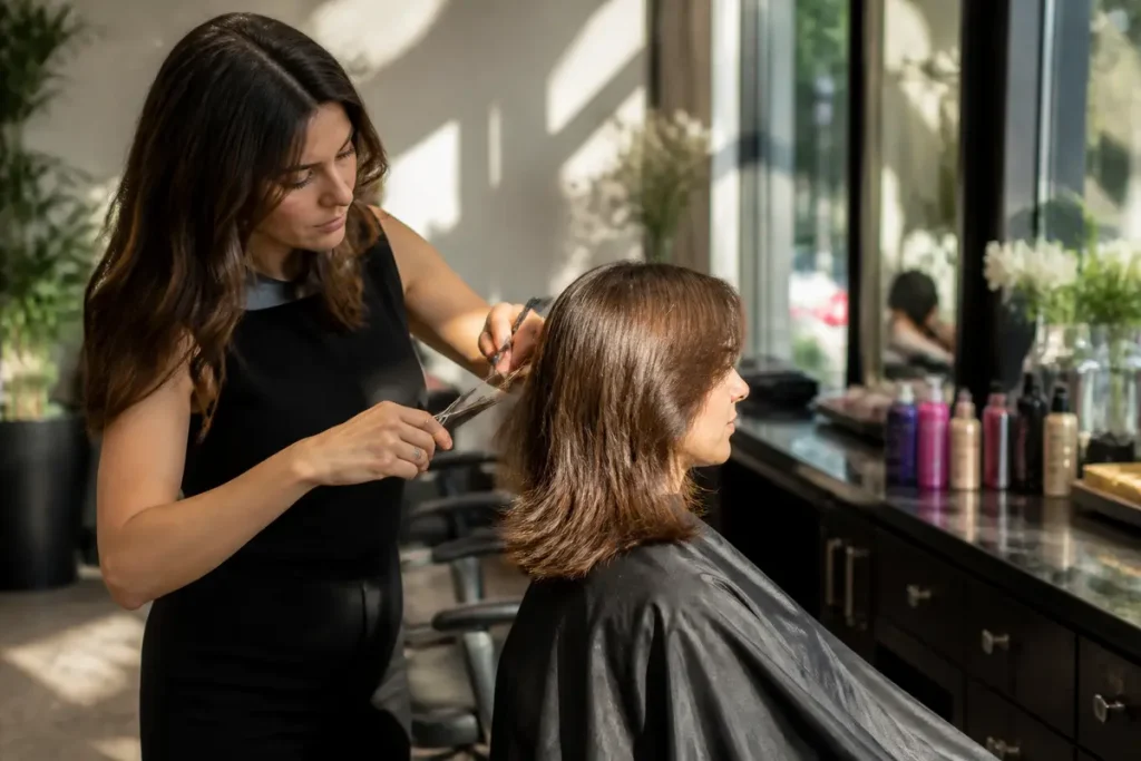Visage rond effilé dégradé coupe mi long : 8 idées tendance